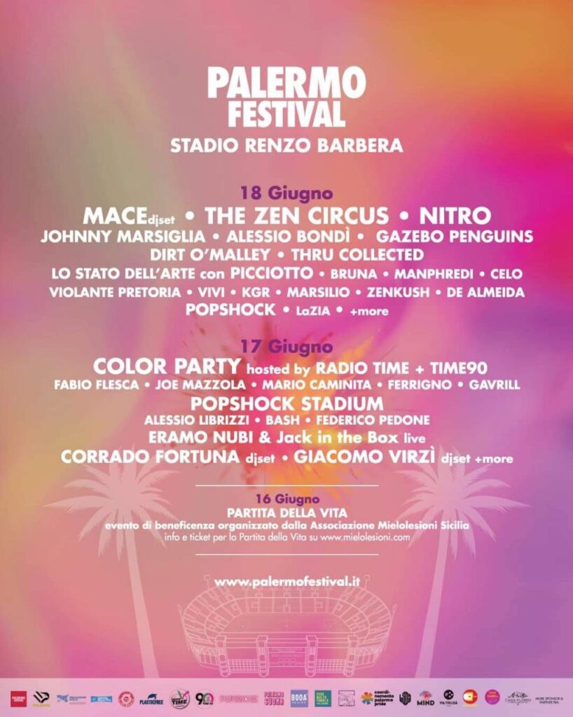 Locandina evento Palermo Festival giugno 2022